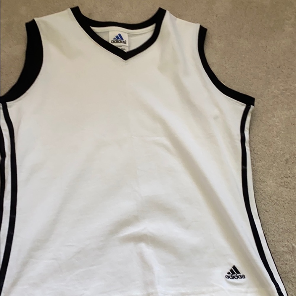 Black and White Adidas Tank Top